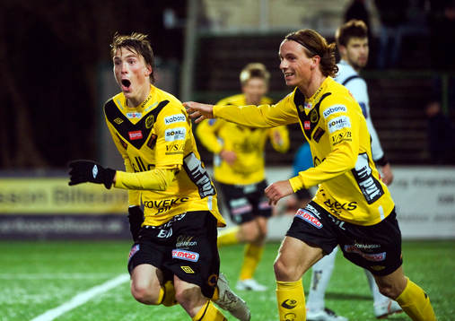 Lasse Nilsson och Niklas Hult, Elfsborg, jubel
