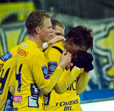 Oscar Hiljemark och Lasse Nilsson, Elfsborg, jubel
