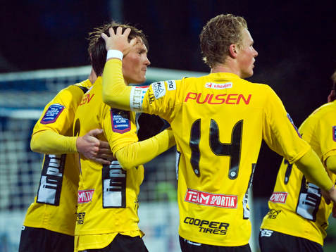 Lasse Nilsson och Oscar Hiljemark, Elfsborg, jubel