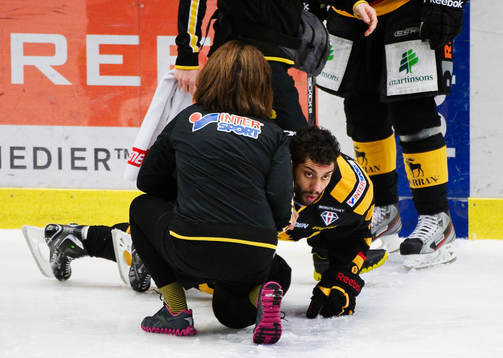 Pierre Edouard Bellemare, Skellefteå, är groggy