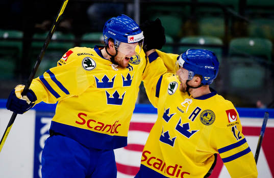 Daniel Fernholm och Fredrik Pettersson, Sverige, jubel