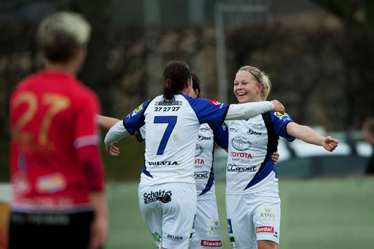 Jitex spelare jublar
