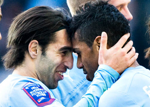 Målskyttarna Wilton Figueiredo och Jimmy Durmaz, Malmö,