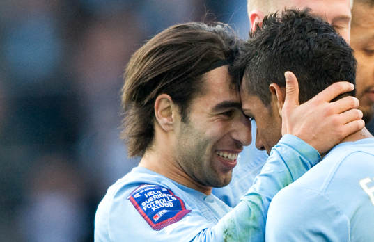 Målskyttarna Wilton Figueiredo och Jimmy Durmaz, Malmö,