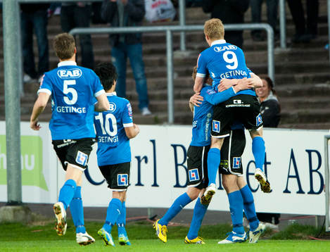 Gudjón Baldvinsson, Mikael Boman, jubel, Halmstad