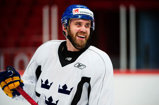 Henrik Zetterberg skrattar