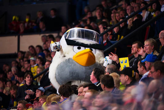 Maskoten för ishockey-VM 2012. Maskot