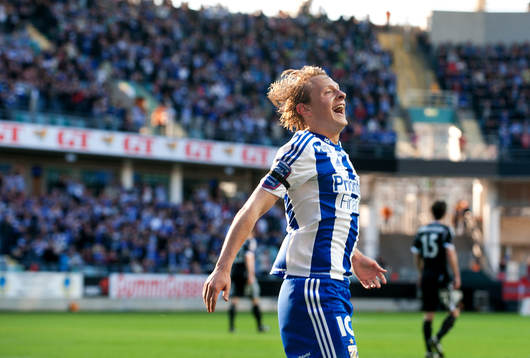 Joel Allansson, IFK Göteborg, gör 2-0, Jubel