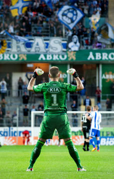 John Alvbåge, målvakt, IFK Göteborg, jubel