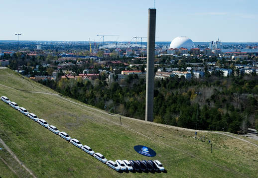 I en formation av en ishockeyklubba har bilar från Skoda