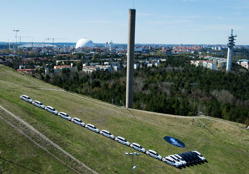 I en formation av en ishockeyklubba har bilar från Skoda