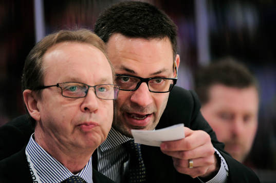 Pär Mårts, förbundskapten Sverige och Peter Popovic,