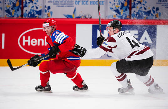 Alexander Popov, Ryssland, och Oskars Cibulskis, Lettland