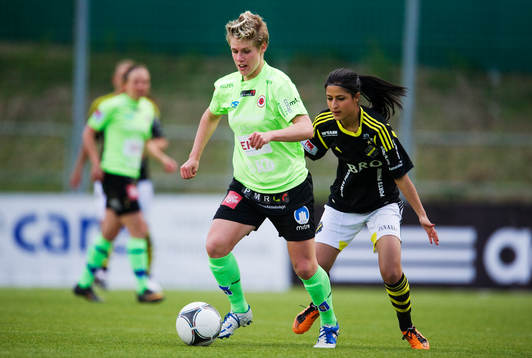 Sophie Schmidt, Kristianstad, och Nazanin Vaseghpanah, AIK