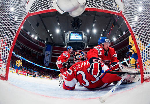 Jakub Stepanek, målvakt, och Miroslav Blatak, Tjeckien,
