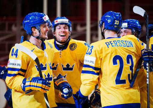 Niklas Hjalmarsson, Joel Lundqvist, Niklas Persson och