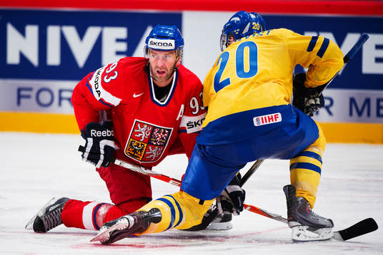 Petr Nedved, Tjeckien, och Joel Lundqvist, Sverige
