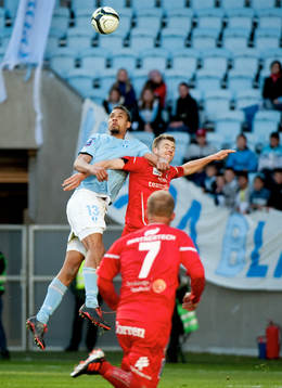 Mathias Ranégie, Malmö går upp och nickar in 2-1