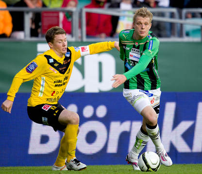 Viktor Agardius, Mjällby. Jakob Olsson, GAIS