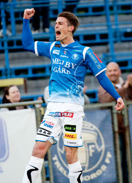 Andreas Grahm, Trelleborg gör 3-1. Jubel
