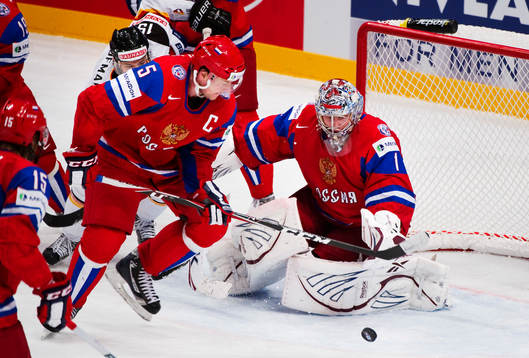 Oroligt framför Semyon Varlamov, målvakt, Ryssland