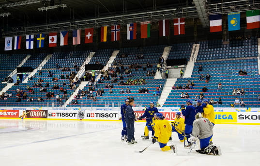 Ishockey, VM, träning, Sverige
