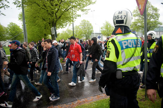Helsingborgs supportrar anländer men polisen har koll på