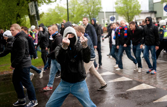 Helsingborgs supportrar anländer men polisen har koll på