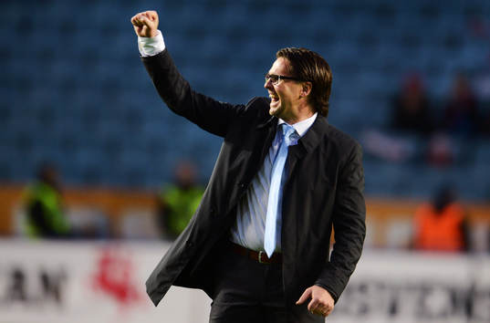 Rikard Norling, tränare Malmö FF, jubel