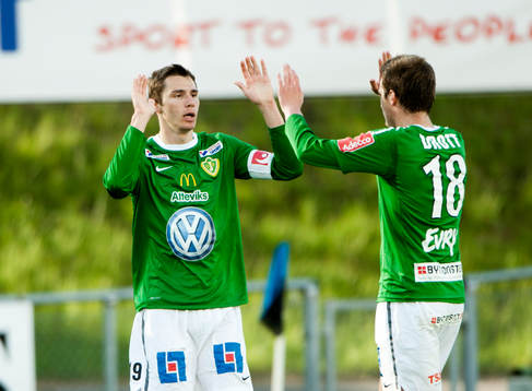 Branimir Hrgota, Jonathan Drott, jubel, Jönköping