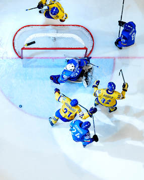 Daniel Alfredsson, Patric Hörnqvist och Marcus Krüger,
