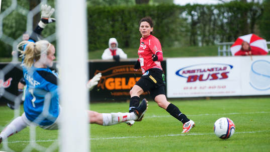 4-1, Susanne Moberg, Kristianstad, som överlistar Kristin