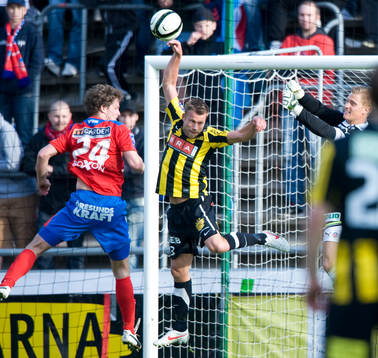Joel Johansson, Häcken, och Pär Hansson, målvakt