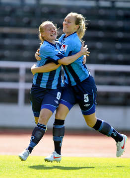 Mia Jalkerud och Magdalena Ericsson, Djurgården jubel