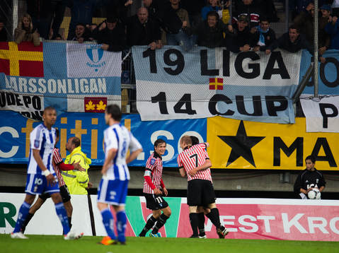Malmö gör 2-2 på övertid, jubel