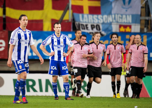 Alexander Nilsson, Malmö FF, gör 2-2 på övertid, depp