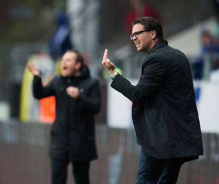 Rikard Norling, tränare Malmö FF. Mikael Stahre, tränare