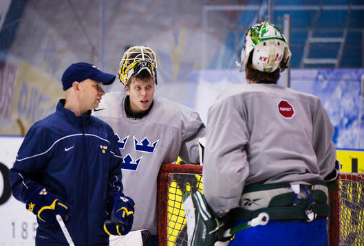 Viktor Fasth, målvakt, och Christopher Nihlstorp,