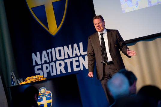 Presskonferens, presentation av EM-truppen. Karl-Erik