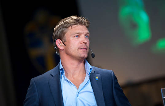 Presskonferens, presentation av EM-truppen. Marcus