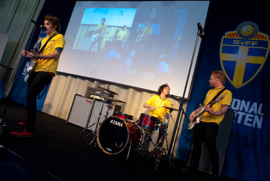 Presskonferens, presentation av EM-truppen. Sveriges