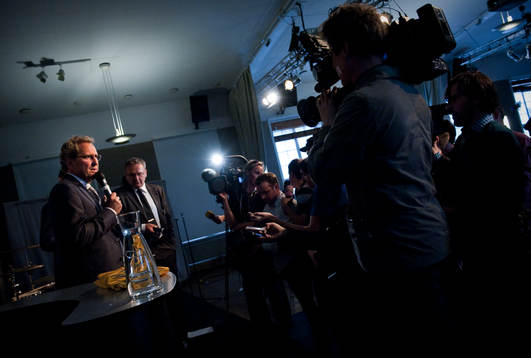 Presskonferens, presentation av EM-truppen. Erik Hamrén,