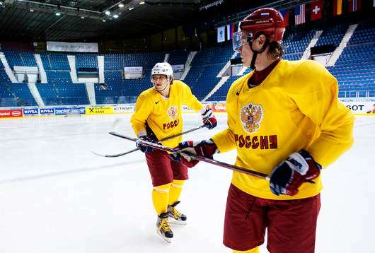 Alexander Ovechkin och Alexander Semin tränade oväntat
