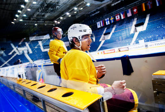 Alexander Semin och Alexander Ovechkin tränade oväntat