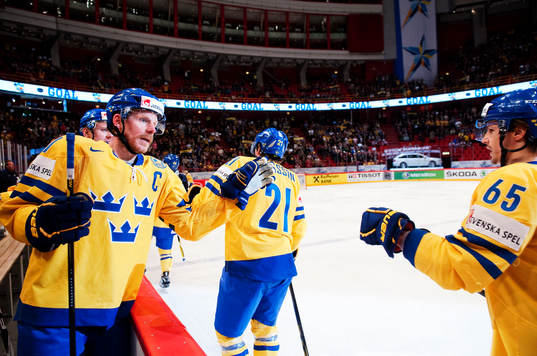Daniel Alfredsson, Loui Eriksson och Erik Karlsson,