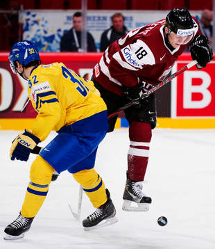 Marcus Krüger, Sverige, och Kaspars Saulietis, Lettland