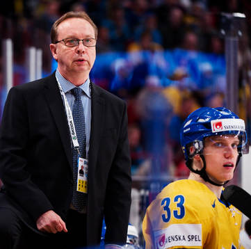 Pär Mårts, förbundskapten, och Jakob Silfverberg, Sverige