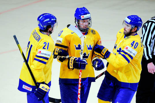 Loui Eriksson, Johan Franzén och Henrik Zetterberg,