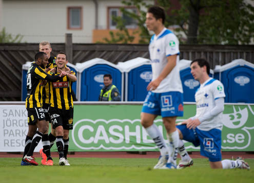Martin Ericsson, Häcken, gör 4-0, jubel