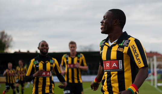 Abdul Majeed Waris, Häcken, gör 2-0, jubel